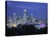 Seattle Skyline Fr. Queen Anne Hill, Washington, USA-Walter Bibikow-Stretched Canvas