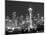 Seattle Skyline Mono-John Gusky-Mounted Photographic Print