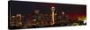 Seattle Skyline Panorama at Night-George Oze-Stretched Canvas
