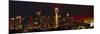 Seattle Skyline Panorama at Night-George Oze-Mounted Photographic Print