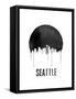 Seattle Skyline White-null-Framed Stretched Canvas