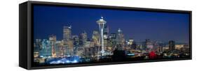 Seattle Skyline with Space Needle, Washington State, USA-null-Framed Stretched Canvas