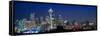 Seattle Skyline with Space Needle, Washington State, USA-null-Framed Stretched Canvas