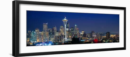 Seattle Skyline with Space Needle, Washington State, USA-null-Framed Photographic Print