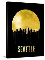 Seattle Skyline Yellow-null-Stretched Canvas