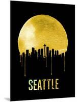 Seattle Skyline Yellow-null-Mounted Art Print