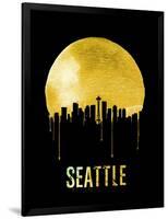 Seattle Skyline Yellow-null-Framed Art Print