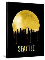 Seattle Skyline Yellow-null-Framed Stretched Canvas