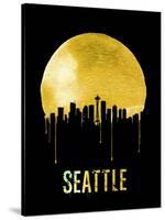 Seattle Skyline Yellow-null-Stretched Canvas