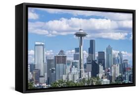 Seattle Skyline-Rob Tilley-Framed Stretched Canvas