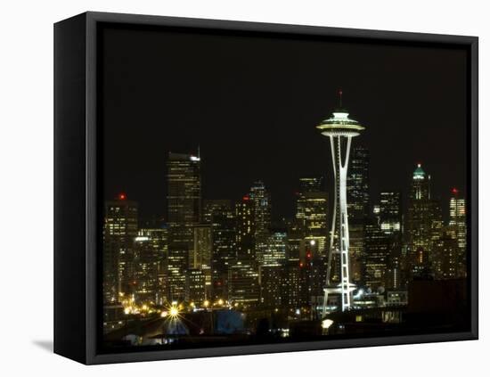 Seattle Skyline-John Gusky-Framed Stretched Canvas