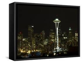 Seattle Skyline-John Gusky-Framed Stretched Canvas