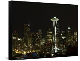 Seattle Skyline-John Gusky-Framed Stretched Canvas