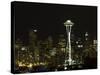 Seattle Skyline-John Gusky-Stretched Canvas