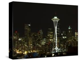 Seattle Skyline-John Gusky-Stretched Canvas