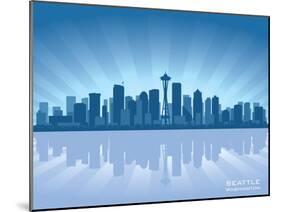 Seattle Skyline-Yurkaimmortal-Mounted Art Print