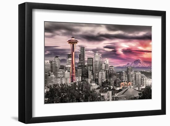 Seattle - Space Needle-null-Framed Art Print