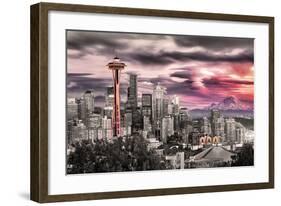 Seattle - Space Needle-null-Framed Art Print