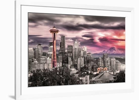 Seattle - Space Needle-null-Framed Art Print