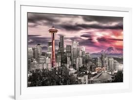 Seattle - Space Needle-null-Framed Art Print