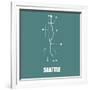 Seattle Teal Subway Map-null-Framed Art Print