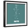 Seattle Teal Subway Map-null-Framed Art Print