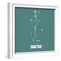 Seattle Teal Subway Map-null-Framed Art Print