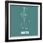 Seattle Teal Subway Map-null-Framed Premium Giclee Print