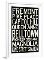 Seattle Transit Style Vintage Retro Metro Travel-null-Framed Art Print