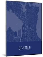 Seattle, United States of America Blue Map-null-Mounted Poster