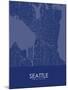 Seattle, United States of America Blue Map-null-Mounted Poster