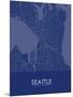 Seattle, United States of America Blue Map-null-Mounted Poster