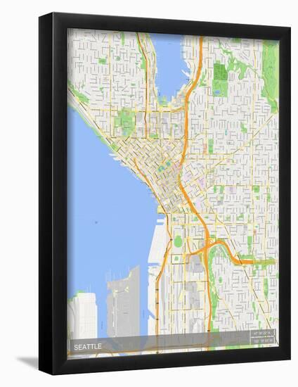 Seattle, United States of America Map-null-Framed Poster