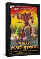 Seattle Vs. Astro Invaders-null-Framed Poster