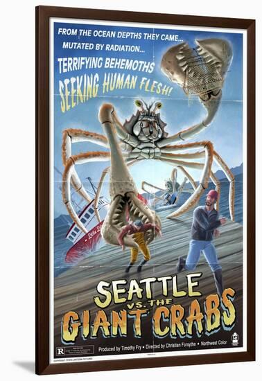 Seattle vs. The Giant Crabs-Lantern Press-Framed Art Print