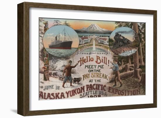 Seattle, WA - AD for Alaska Yukon Pacific Expo.-Lantern Press-Framed Art Print