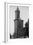 Seattle, WA - Smith Tower Building View and Street Scene-Lantern Press-Framed Art Print
