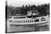 Seattle, WA - SS Sightseer Ship Entering Puget Sound from Ballard Locks-Lantern Press-Stretched Canvas
