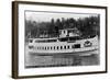 Seattle, WA - SS Sightseer Ship Entering Puget Sound from Ballard Locks-Lantern Press-Framed Art Print
