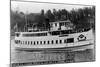 Seattle, WA - SS Sightseer Ship Entering Puget Sound from Ballard Locks-Lantern Press-Mounted Art Print