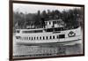 Seattle, WA - SS Sightseer Ship Entering Puget Sound from Ballard Locks-Lantern Press-Framed Art Print