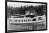 Seattle, WA - SS Sightseer Ship Entering Puget Sound from Ballard Locks-Lantern Press-Framed Art Print