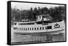 Seattle, WA - SS Sightseer Ship Entering Puget Sound from Ballard Locks-Lantern Press-Framed Stretched Canvas