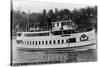 Seattle, WA - SS Sightseer Ship Entering Puget Sound from Ballard Locks-Lantern Press-Stretched Canvas