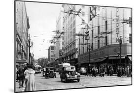 Seattle, WA Street Scene Downtown Photograph - Seattle, WA-Lantern Press-Mounted Art Print