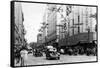 Seattle, WA Street Scene Downtown Photograph - Seattle, WA-Lantern Press-Framed Stretched Canvas