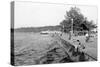 Seattle, WA View of Alki Beach and Boardwalk Photograph - Seattle, WA-Lantern Press-Stretched Canvas