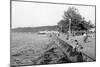 Seattle, WA View of Alki Beach and Boardwalk Photograph - Seattle, WA-Lantern Press-Mounted Art Print