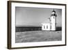 Seattle, WA View of Alki Beach Lighthouse Photograph - Seattle, WA-Lantern Press-Framed Art Print