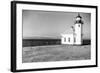 Seattle, WA View of Alki Beach Lighthouse Photograph - Seattle, WA-Lantern Press-Framed Art Print